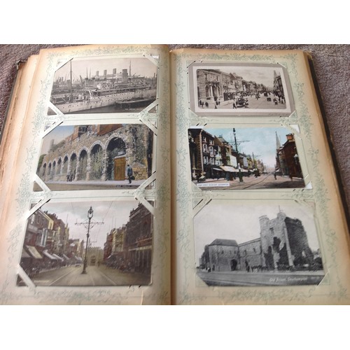 251 - An old album of nearly 190 postcards – approximately 177 of Southampton and the other 12 of the Cat ... 