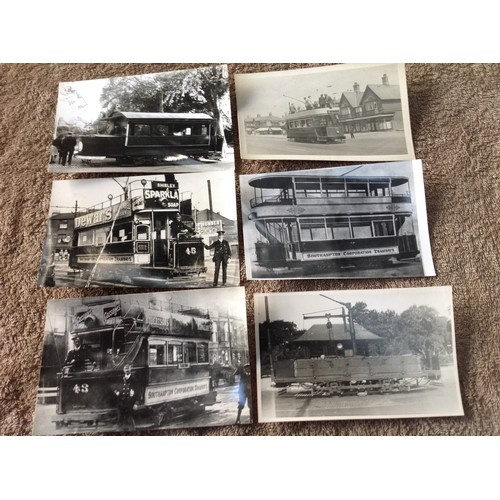 253 - A large quantity of postcard-size images in good condition of mainly trams but also buses from Engla... 