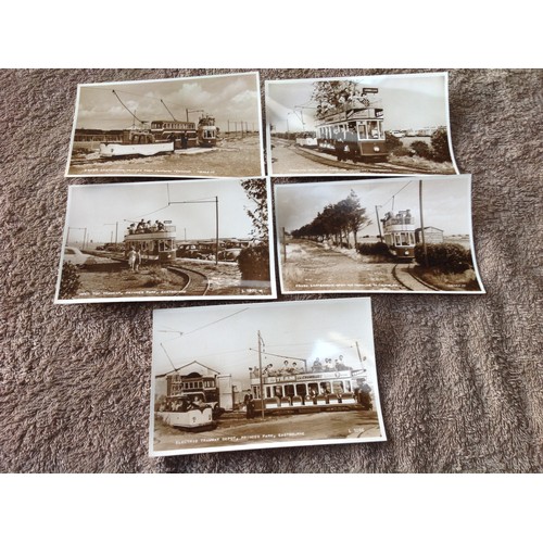 253 - A large quantity of postcard-size images in good condition of mainly trams but also buses from Engla... 