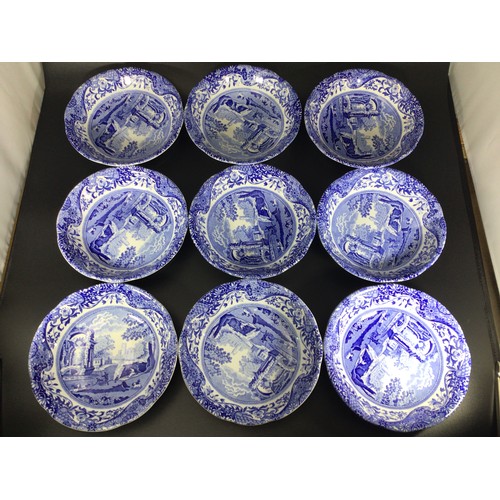 23 - SECTION 23 & 24. A Spode blue and white Italian pattern part dinner and tea service ‘C1816’, compris... 