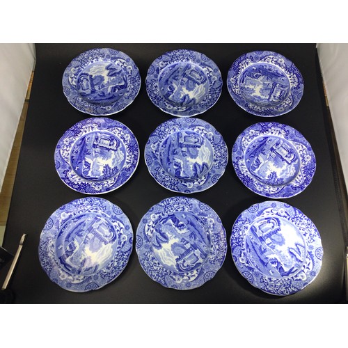 23 - SECTION 23 & 24. A Spode blue and white Italian pattern part dinner and tea service ‘C1816’, compris... 