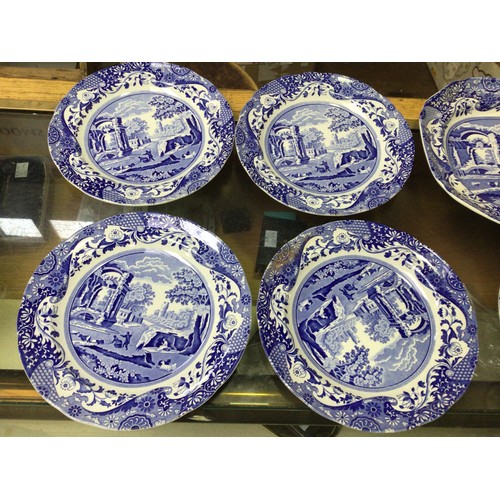 23 - SECTION 23 & 24. A Spode blue and white Italian pattern part dinner and tea service ‘C1816’, compris... 