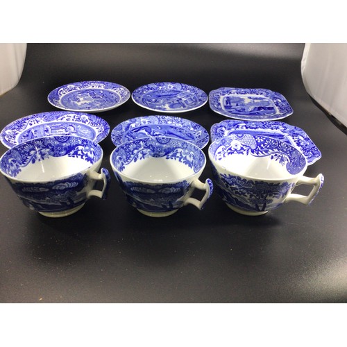 23 - SECTION 23 & 24. A Spode blue and white Italian pattern part dinner and tea service ‘C1816’, compris... 