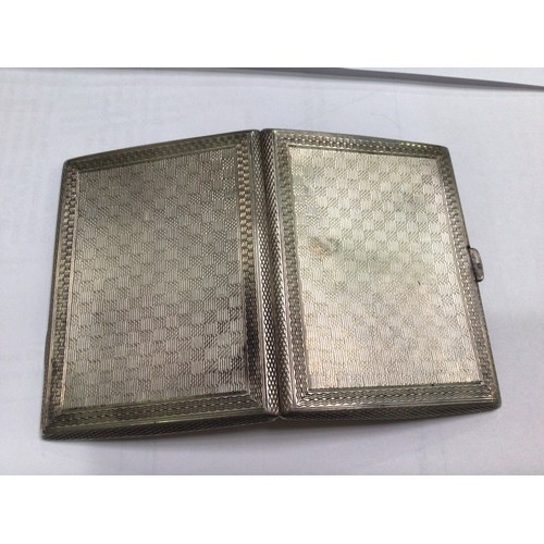 136 - Four silver pocket cigarette case and two silver matchbook holders, all with engine-turned decoratio... 