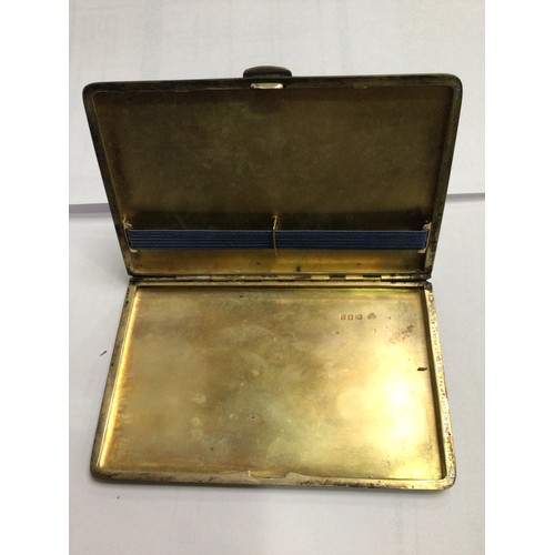 136 - Four silver pocket cigarette case and two silver matchbook holders, all with engine-turned decoratio... 