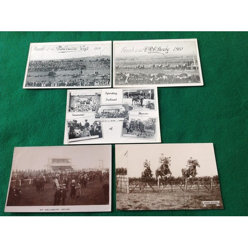 135 - Some 25 postcards (all pictured) on horse-racing – 17 – British and four foreign (Ceylon, Calcutta a... 