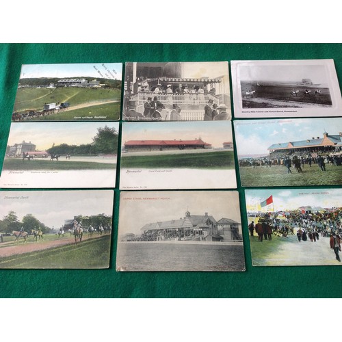 135 - Some 25 postcards (all pictured) on horse-racing – 17 – British and four foreign (Ceylon, Calcutta a... 