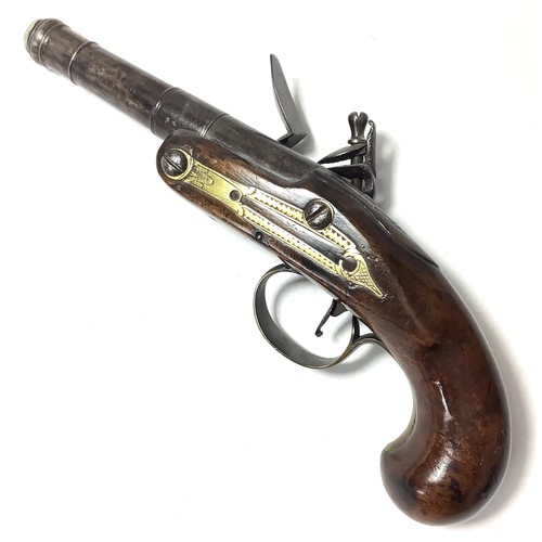 408 - An 18th Century 42-Bore Flintlock Pocket Pistol, by (John) Hurst, (Tower Hill, London 1760-1805), 4.... 