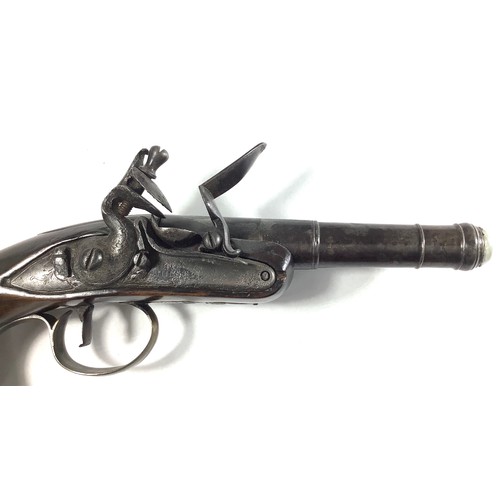 408 - An 18th Century 42-Bore Flintlock Pocket Pistol, by (John) Hurst, (Tower Hill, London 1760-1805), 4.... 