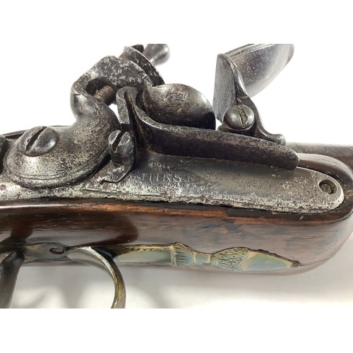 408 - An 18th Century 42-Bore Flintlock Pocket Pistol, by (John) Hurst, (Tower Hill, London 1760-1805), 4.... 