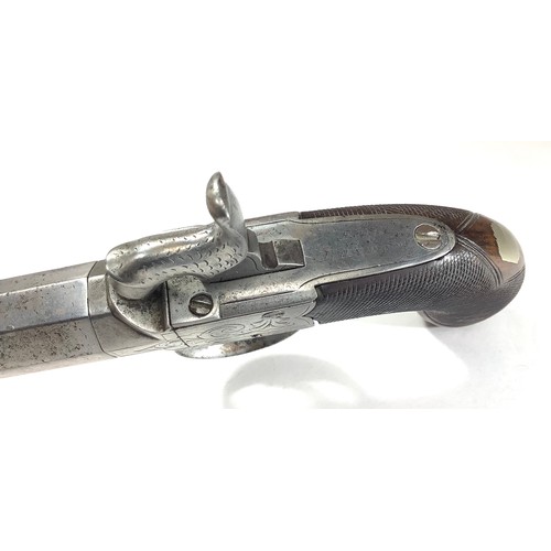 409 - A mid 19th century travelling percussion pistol, by Egg, London, with 5 inch / 19-bore twist-off oct... 