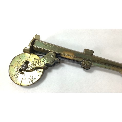 410 - A late 18th/ early 19th century marine Eprouvette or Gunpowder Tester, with tapering octagonal brass... 