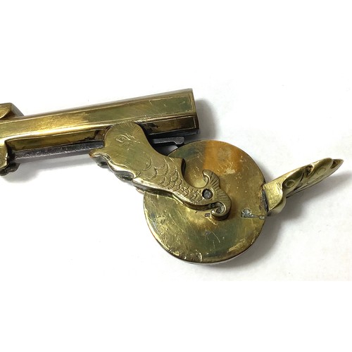 410 - A late 18th/ early 19th century marine Eprouvette or Gunpowder Tester, with tapering octagonal brass... 