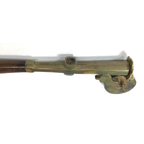 410 - A late 18th/ early 19th century marine Eprouvette or Gunpowder Tester, with tapering octagonal brass... 