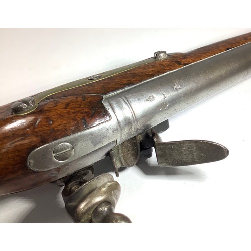 413 - A late 18th/ early 19th century 15-bore Flintlock cavalry Holster Pistol, with 9-inch tapering round... 