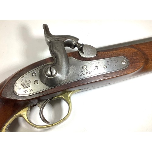416 - Tower Armouries, London. A Sea Service 17 bore / .650 calibre single-shot percussion pistol, 8