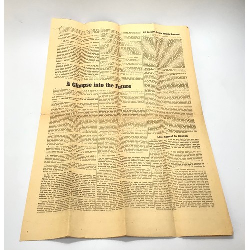 422 - A WWII German propaganda air-drop leaflet entitled 'A Last Appeal To Reason By Adolf Hitler', As dro... 