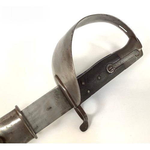 425 - An 1859 pattern cutlass bayonet for the 1858 Enfield .577 Naval Rifle with 69cm blade marked with J ... 