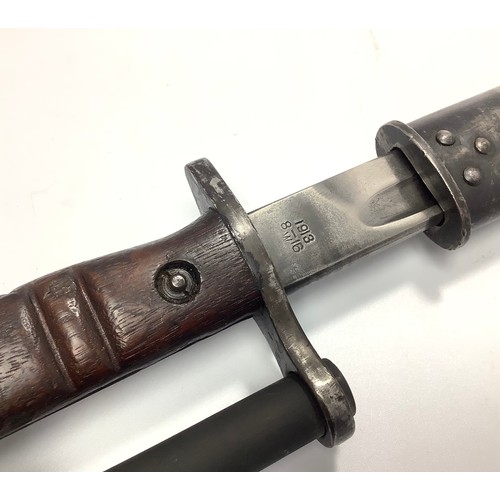 417 - A British Pattern 1907 bayonet for use with the .303 Enfield Mk1 rifle, with 433mm single-edged and ... 