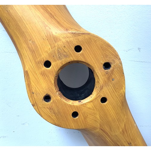 430 - A replica Sopwith Camel wooden propeller marked ‘Biggin Hill Des 1939 HP 480 RPM 225’, 197cm diam
