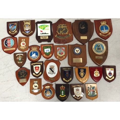 442 - Twenty six various ships crests / badges including US Military Sealift Command, Lloyd’s Agents, Serv... 