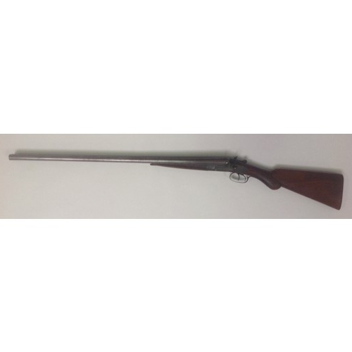 445 - A 12-bore double-barrel hammer-action shotgun by Johnson & Wright, with 29
