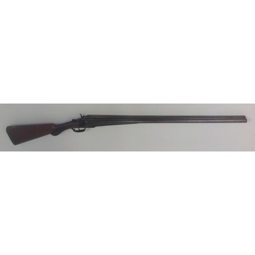 445 - A 12-bore double-barrel hammer-action shotgun by Johnson & Wright, with 29