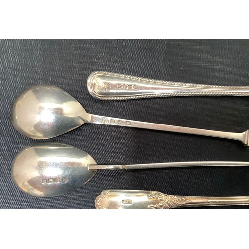 86 - A small collection of silver teaspoons including a set of six by Charles Boyton II, gross weight app... 