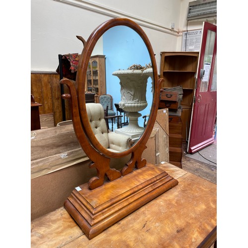 558 - An Edwardian satinwood dressing table with a pair of inlaid drawers with brass 'gothic revival' hand... 