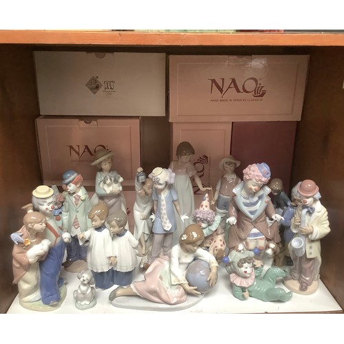 11 - Seventeen various Lladro and Nao porcelain figures including A Friend for Life No. 07685, World of F... 