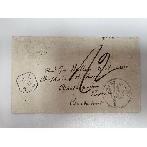 311 - Postal History Covers: 10 x Transatlantic stampless letters and covers to and from Canada covering t... 