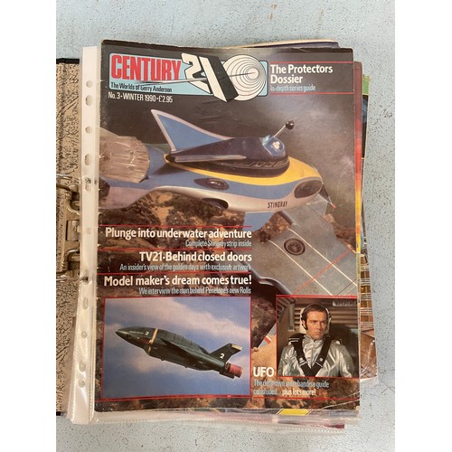 357 - Various mixed Gerry Anderson and other Sci-Fi collectables including a folder of Century 21 and S.I.... 