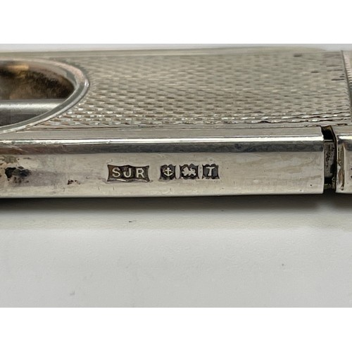 88 - A silver cigar cutter by S J Rose & Son, hallmarked Birmingham, 1968, 5.3cm long