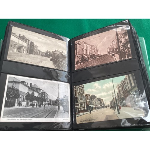 310 - Two albums of old postcards of Portsmouth and Gosport, with a lot of emphasis around the landing sta... 