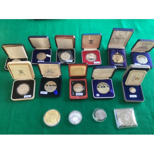 288 - Commemorative silver and various UK Royal Mint and world coin sets in a bag including a cased 1987 u... 