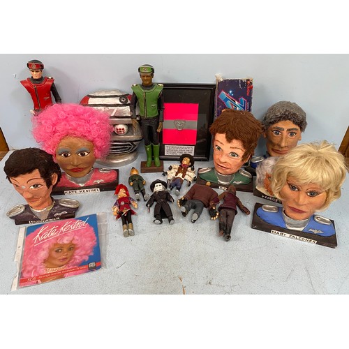 361 - Various Gerry Anderson model puppet heads, together with some Terrahawks memorabilia and some models... 