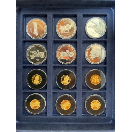 294 - Our Royal Sovereigns 14 coins from a series of 70, each coin 22ct gold-plated on Sterling silver, 2.... 