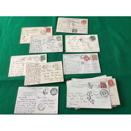 303 - Approximately 120 mainly old postcards of postal history interest, including postmarks and stationer... 