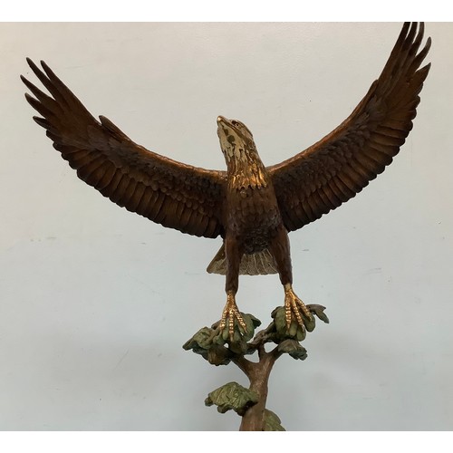 541 - Michael Maiden.  Bronze figure of an eagle, titled ‘Soaring Vision’, with wings outstretched perched... 