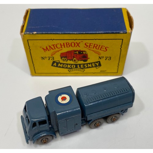 437 - A rare vintage Moko Lesney 'Matchbox' Series No. 73 R.A.F. 10 Ton Pressure Refueller, appears to be ... 