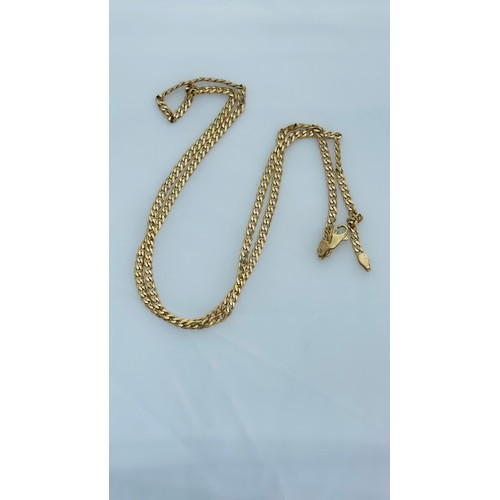 191 - A 9ct gold close curb link chain, weighing 9.2 grams, 22 inches.