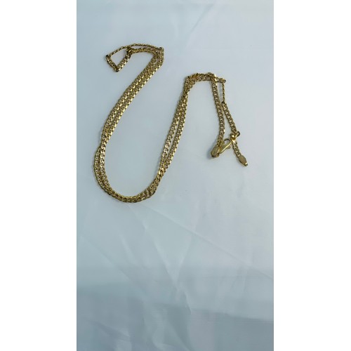 191 - A 9ct gold close curb link chain, weighing 9.2 grams, 22 inches.