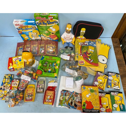 401 - A large mixed lot of The Simpsons collectibles including a boxed set of Vivid Imaginations The Simps... 