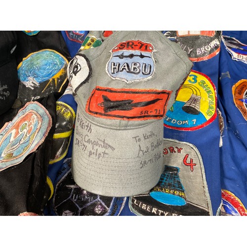 371 - A NASA cap signed by astronauts Al Worden, Apollo 15, Rick Searfoss, STS 58, 76 & 90, and Rusty Schw... 