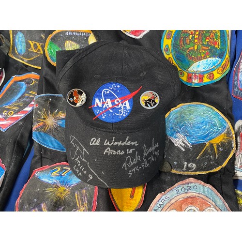 371 - A NASA cap signed by astronauts Al Worden, Apollo 15, Rick Searfoss, STS 58, 76 & 90, and Rusty Schw... 