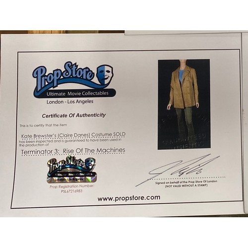 351 - A Kate Brewster’s costume from Terminator 3: Rise of the Machines with certificate of authenticity, ... 