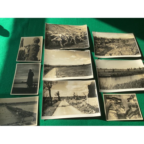 164 - Probably a unique collection of approximately 60 World War Two photographs of various sizes, which s... 