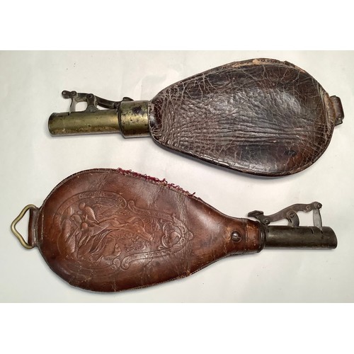 383 - A 19th century double-barrel percussion lock pistol and single-barrel percussion lock pistol, togeth... 