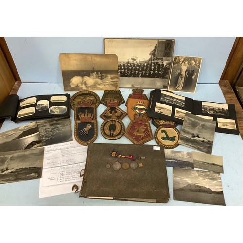 436 - An interesting collection of Royal Navy memorabilia belonging to Lieutenant Commander James Samuel M... 