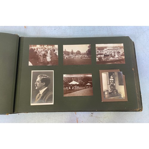 171 - A large Recollections album containing various photos of travels, aviation including a postcard sign... 